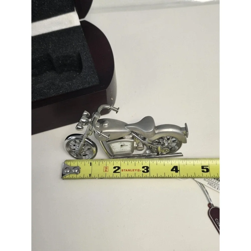 VTG Harley Davidson Motorcycle Desk Top‎ Time Piece Clock Calvin Hill NIB w/Tag!